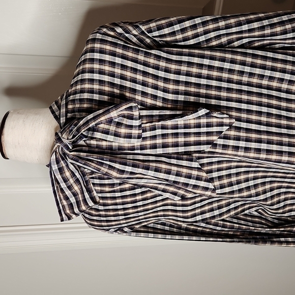 Zara Black and White Plaid Top - Picture 8 of 12